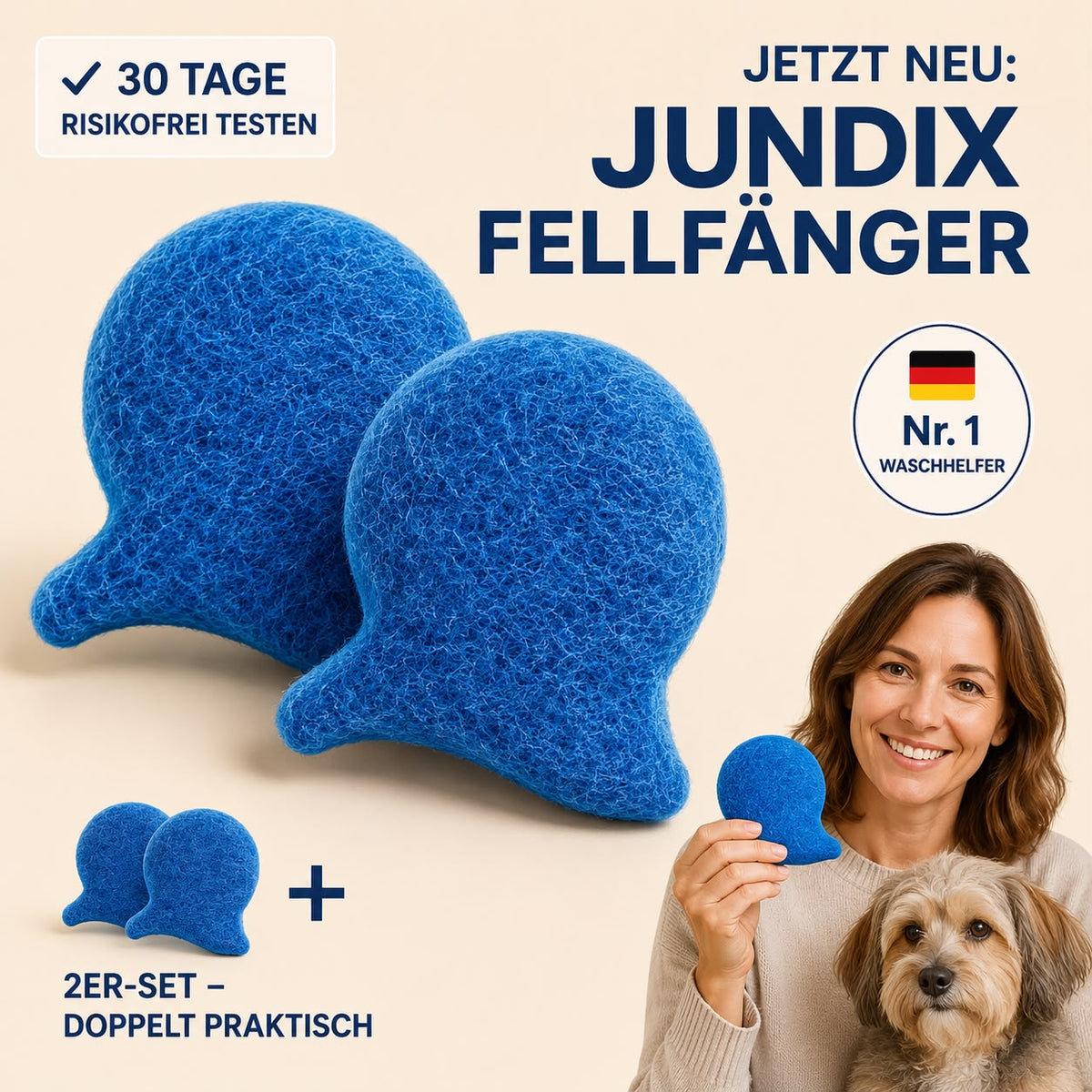 Jundix FellFänger - Tierhaarentferner für die Wäsche