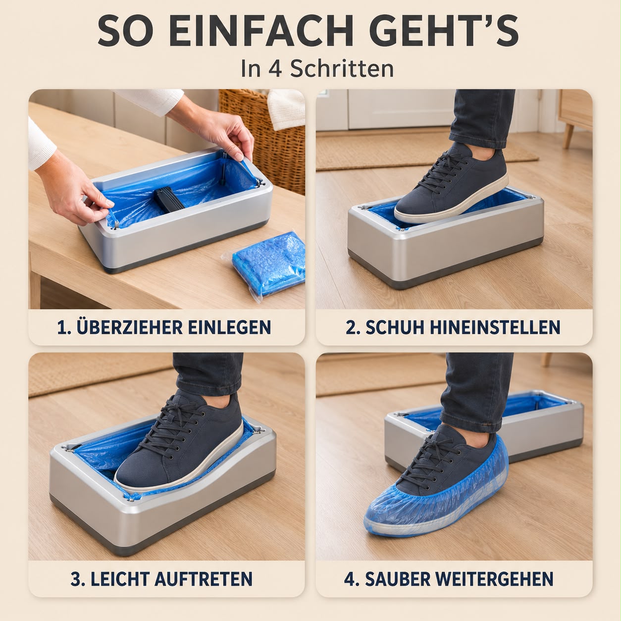 Jundix Automatischer-Schuhüberzieher