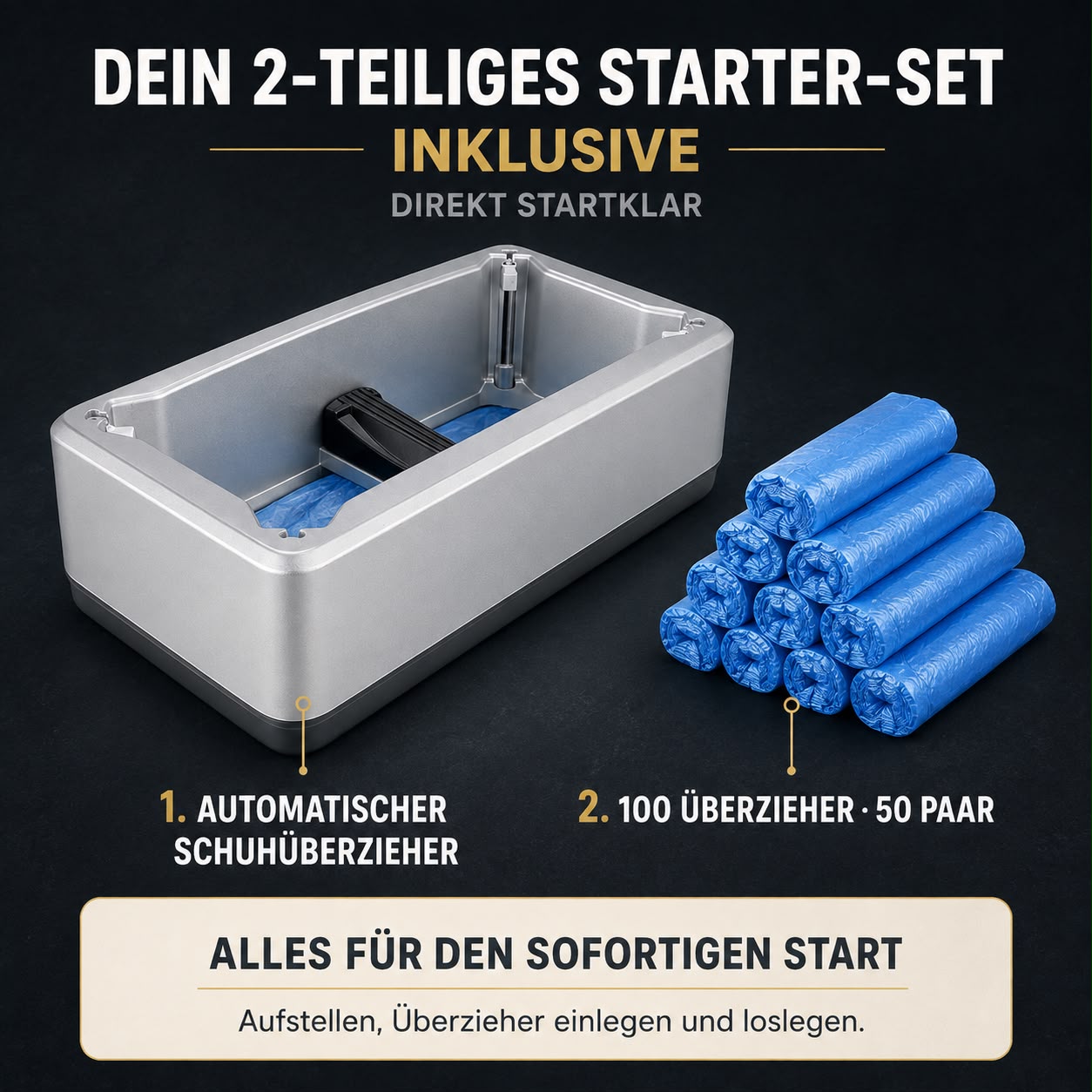 Jundix Automatischer-Schuhüberzieher