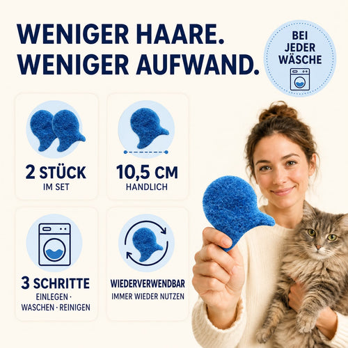 Jundix FellFänger - Tierhaarentferner für die Wäsche