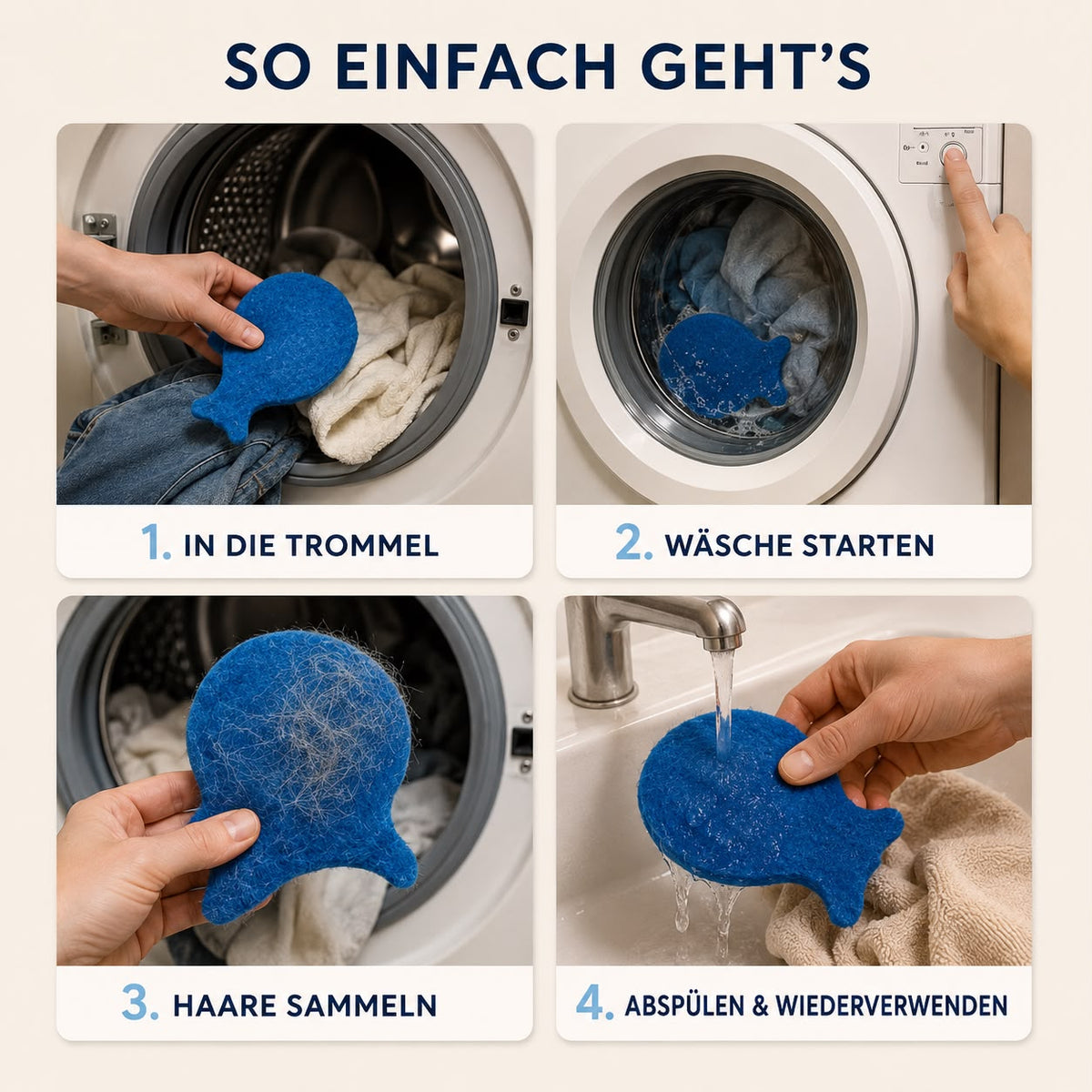 Jundix FellFänger - Tierhaarentferner für die Wäsche