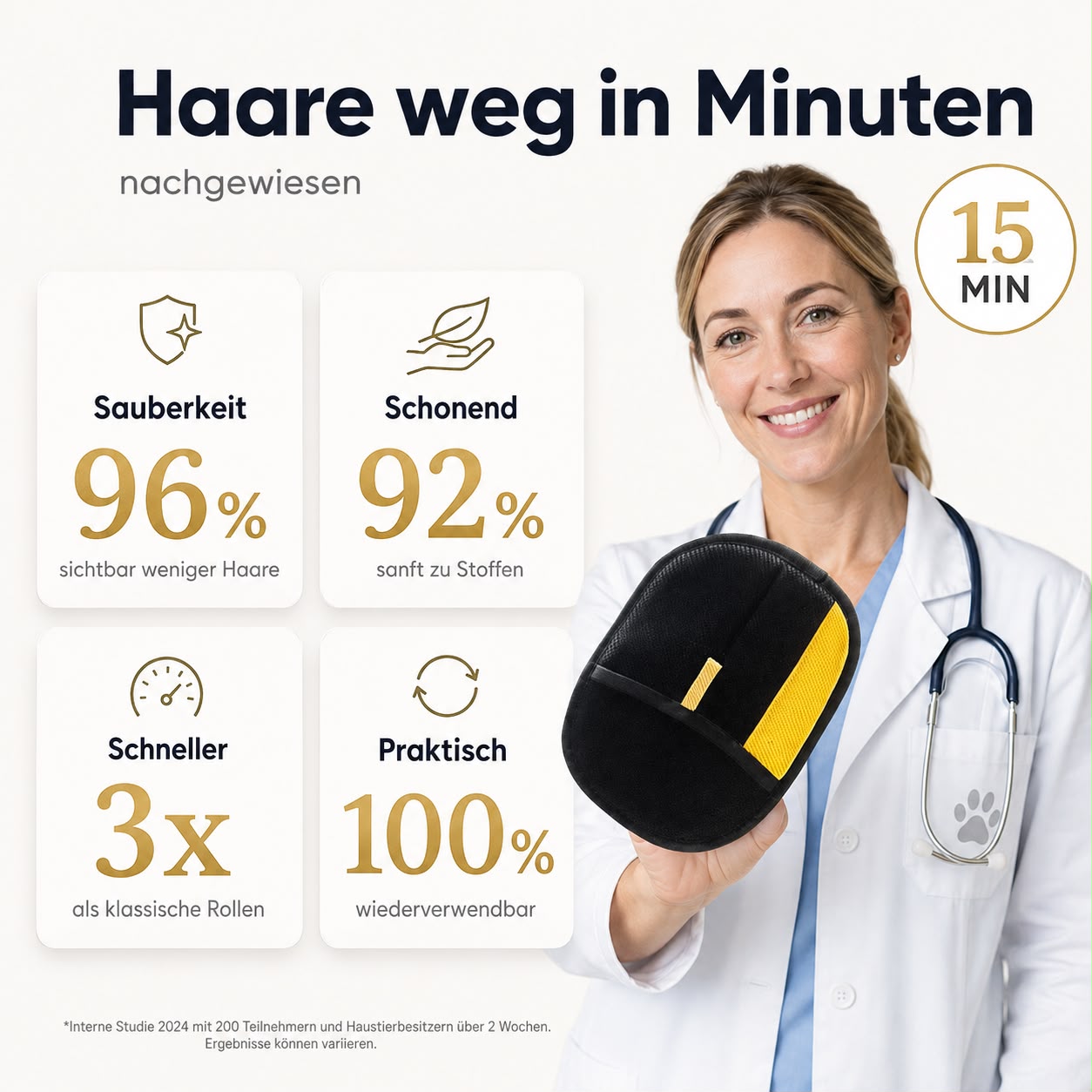 Jundix FellWisch - Tierhaarentferner - Bürste
