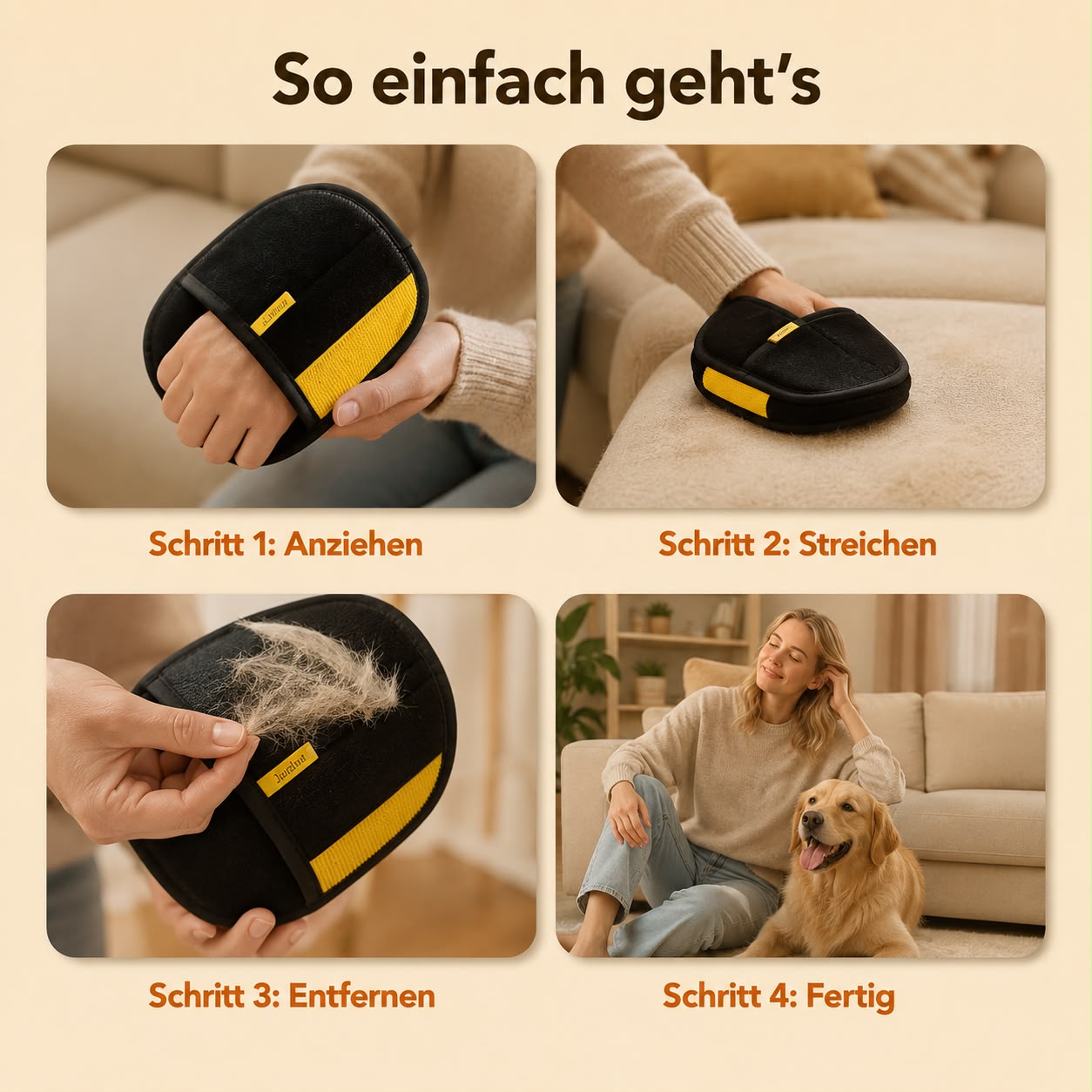 Jundix FellWisch - Tierhaarentferner - Bürste